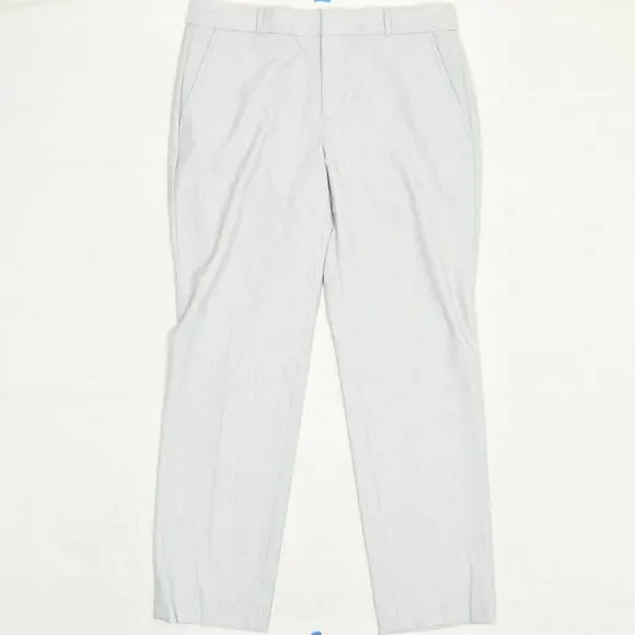 Banana Republic Women's Dress Pants Skinny Polyester Gray Size 10 Ryan Zip Solid - Picture 2 of 8